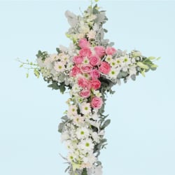 Hearts May Heal Cross Wreath - Standard