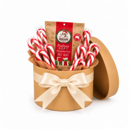 🎄🍭 Christmas Candy Cane & Jolly Treats Hat Box 🍭🎄