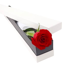 Valentine's Single Red Rose Box