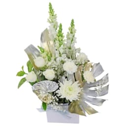 Lustrous Light Metallic Flower Box