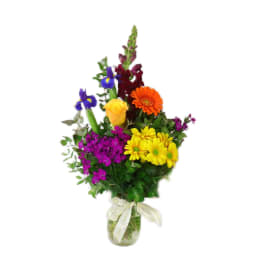 Little Bright Mason Jar Vase