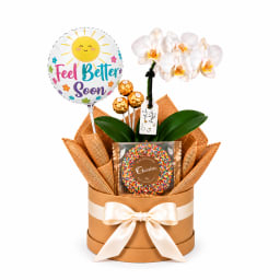 🌼🤍 Feel Better Orchid & Chocolate Hamper 🤍🌼