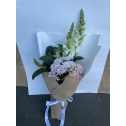 Daily Bouquet - Cloud-white snaps and pink frill