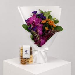 Daily Bouquet - orchid heat and biscuit stash