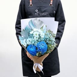 Lustrous Lapis Blue Flower Bouquet