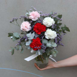 Three Blossom Flower Vase Arrangement