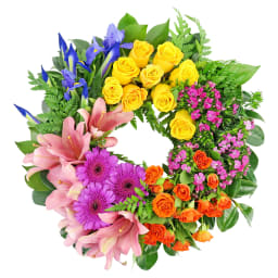 Vibrance Colourful Sympathy Wreath