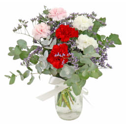 Three Blossom Flower Vase Arrangement