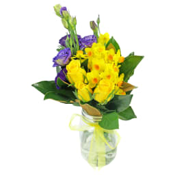 Sunshiny Day Large Mason Jar Vase