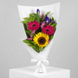 Daily Bouquet - Sunflower snap with iris pop