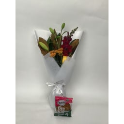 Daily Bouquet - Citrus glow and crimson flair