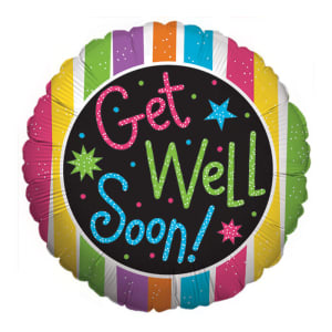 Get Well Soon Sparkle Balloon - Standard