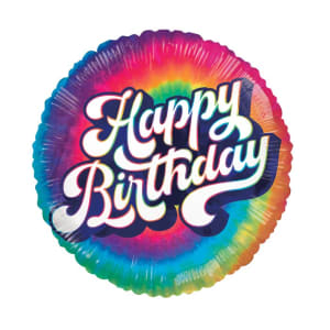 Hbd Tie Die Balloon - Standard