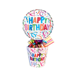 Happy Birthday Lolly Pot - Standard