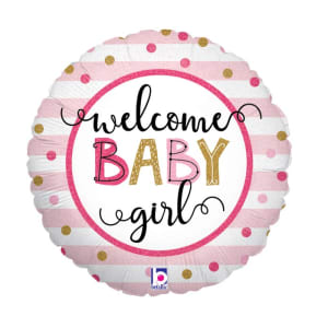 Welcome Baby Girl Balloon - Standard