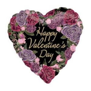 Happy Valentine's Day Rose Balloon - Standard