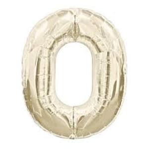 White Gold Foil '0' - Standard
