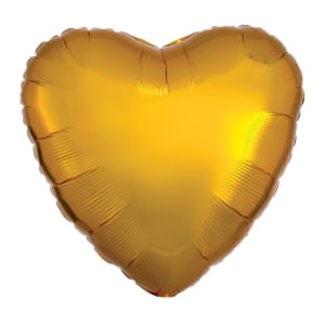 Chrome Gold Heart Balloon - Standard