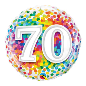70th Colourful Confetti - Standard
