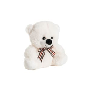 White Toby Bear 15cm - Standard