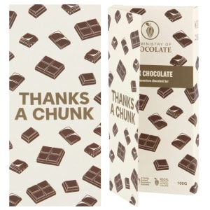Thanks A Chunk Chocolate Card - Standard