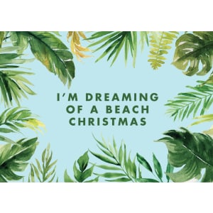 Beach Christmas Gift Card - Standard