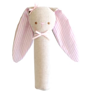 Linen Bunny Squeaker - Pink