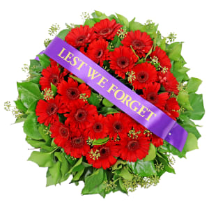 Lest We Forget Gerbera Wreath