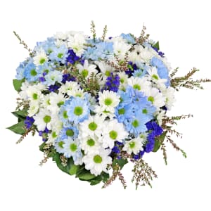 Blue Spirit Heart Wreath