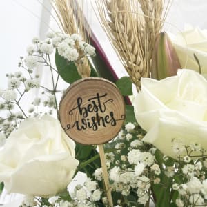 Bouquet Topper - Best Wishes