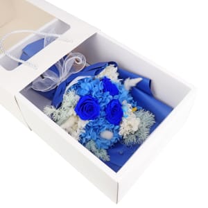 Preserved Blue Posy