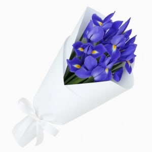 Blue Iris Flower Bouquet