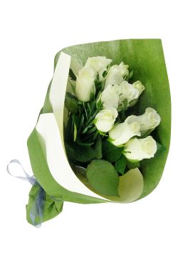White Roses - 12 Roses (One Dozen)
