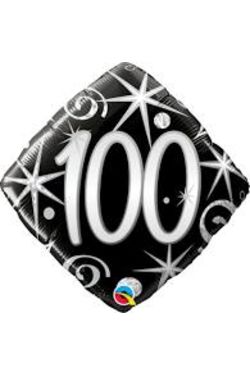 100 Sparkles & Swirls Balloon - Standard
