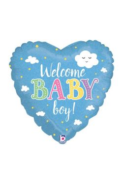 Welcome Baby Boy Heart - Standard