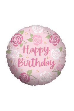 Pink Roses Happy Birthday  - Standard