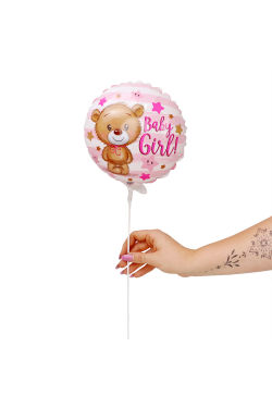 Its A Girl Balloon Pick  - Standard