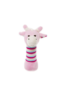 Pink Hand Held Rattle Giraffe  - Standard