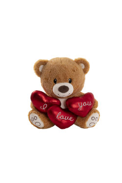 Theo Teddy Bear With Hearts  - Standard