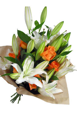 Roses and Oriental Lilies - Deluxe