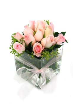 Pink Rose Vase - Standard