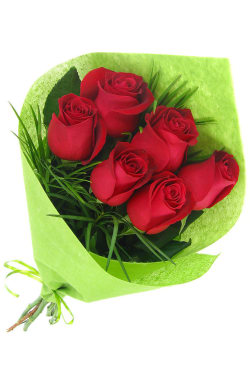 6 Roses Bouquet - 6 Roses (Half Dozen)