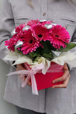 Gerbera and Chocolate Box - Standard