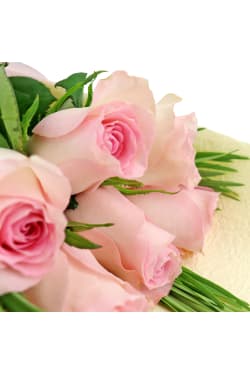Soft Pink Rose Bunch - Deluxe