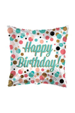 Happy Birthday Square Dots - Standard