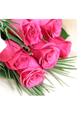 Pink Roses - 6 Roses (Half Dozen)