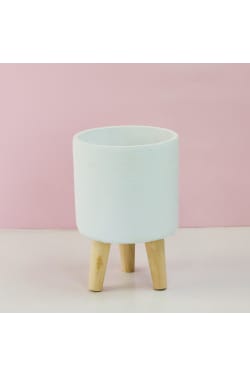 White Tripod Planter - Medium - Standard