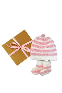 Beanie & Booties - Pink - Standard