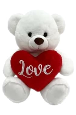 Belle White Love Bear  - Standard