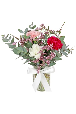Three Blossom Flower Vase Arrangement